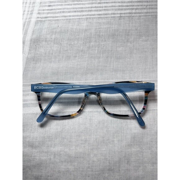 BCBGeneration Eyeglasses Frames Only, 50-16-135, 0002, Blue Stripe Horn Style - Picture 7 of 7
